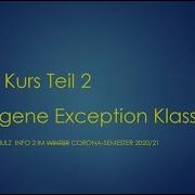 Java Teil 2 5 4 Eigene Exception Klassen