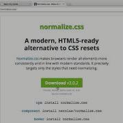 0102 CSS Reset With Normalize