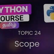 Scope Of Variable And Function In Python In Tamil