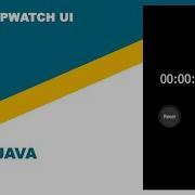 Java Stopwatch User Interface