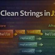 Replace ReplaceAll Concat Trim JavaScript String Methods Simplified