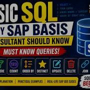 Basic SQL Queries Every SAP BASIS Consultant Should Know SQL For Beginners SAP HANA Tutorial