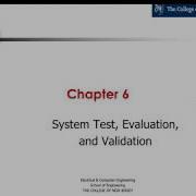 Systems Engineering Course Chapter 6 System Test Evaluation And Validation OLD