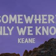 Keane Somewhere Only We Know Lyrics