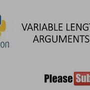 Variable Length Arguments In Python