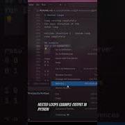Nested Loops Example Output In Python Python Programming Coding Javascript