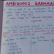 Lecture 9 Ambiguous Grammar In Compiler Design