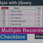 PHP Ajax Delete Multiple Data Using Checkbox Tutorial In Hindi Urdu