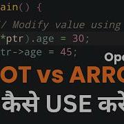 C Programming Structure Pointer Explained In Hindi Dot Vs Arrow Operator Tutorial