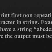 Find First Non Repeating Character In A String Java First Non Repeating Character String Java
