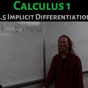 Calculus 1 Lecture 2 5 Implicit Differentiation