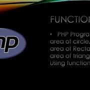 Function Example In PHP Find Area Of Circle Area Of Rectangle Area Of Triangle Using Function
