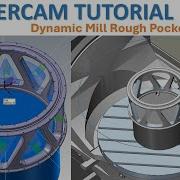 MasterCAM Tutorial 150 Dynamic Mill Pocket Multiaxis Toollpath With Mill 5 Axis HMC