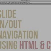 Slide Navigation Slide In Out Menu Easily With HTML5 CSS3