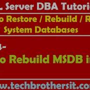 SQL Server DBA Tutorial 84 How To Rebuild MSDB In SQL Server