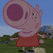 Snort Peppa Pig Family In Minecraft