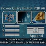 PQB08 Data Transformation Append Data From 3 Different Excel Tables Power Query Basics