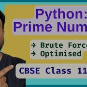 Python Program Prime Number Beginner Python Coding CBSE Class 11 12