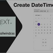 Create DateTime Picker Using NextJs And Tailwind CSS