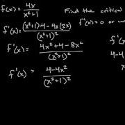 Finding Critical Values Of A Rational Function