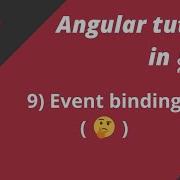 9 Event Binding In Angular Angular In Tamil
