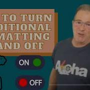 How To Turn Conditional Formatting On And Off