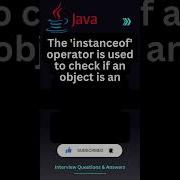 What Is The Instanceof Operator In Java Java Shorts Javainterviewquestions Javainterview