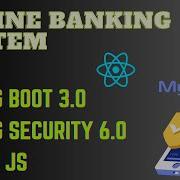 Online Banking System Project Using Spring Boot And React JS Spring Boot 3 Project React JS