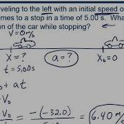 One Dimensional Motion Solving Problems With The Kinematic Equations