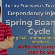 Spring Bean Life Cycle Tutorial XML PostConstruct PreDestory Eclipse Coding Step By Step