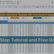 Dynamic Monthly Attendance Template In Google Sheets With Check Boxes FREE Download