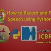 Как записать звук речь с помощью Python