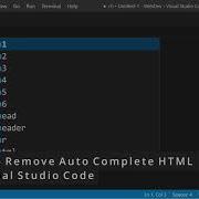 Disable HTML Auto Complete Feature In Visual Studio Code
