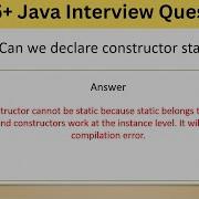 Top 75 Java Tricky Interview Questions Can We Declare Constructor Static Java Javastreams