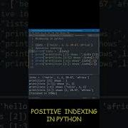 Positive Index Python