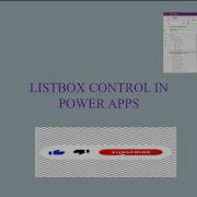 ListBox Control Add Items To List Box Power Apps