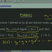 Week 9 Lecture 45 Polynomial Interpolation Hermite Interpolation
