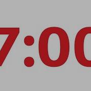 7 Minute Simple Countdown Timer Red Numbers