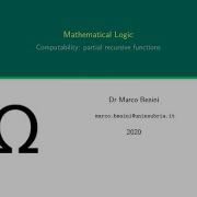 Mathematical Logic Part 5 Partial Recursive Functions