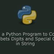 Write A Python Program To Count Alphabets Digits And Special Char In String