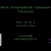 Hare Programming Tutorial 10 Of N Control Flow