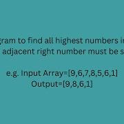 Java Program To Find All Highest Numbers In An Array Whose Adjacent Right Number Must Be Smaller