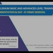 Selenium Basic Advanced Level Training Orientation Session