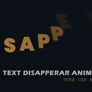 Text Disappear Animation Pure CSS Animation
