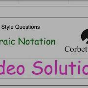Algebraic Notation Answers Corbettmaths