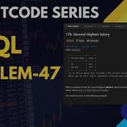 176 Second Highest Salary SQL LeetCode Sql Programming 2025