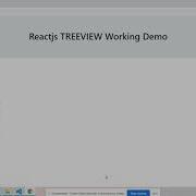 Reactjs Treeview Working Demo