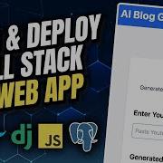 Build Deploy Full Stack AI Web App Python Django Tailwind JS PostgreSQL OpenAI Full Course