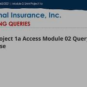 Access Module 2 Project 1a Querying A Database Personal Insurance Inc