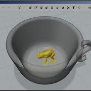 123D Design Чайная чашка с лягушкой